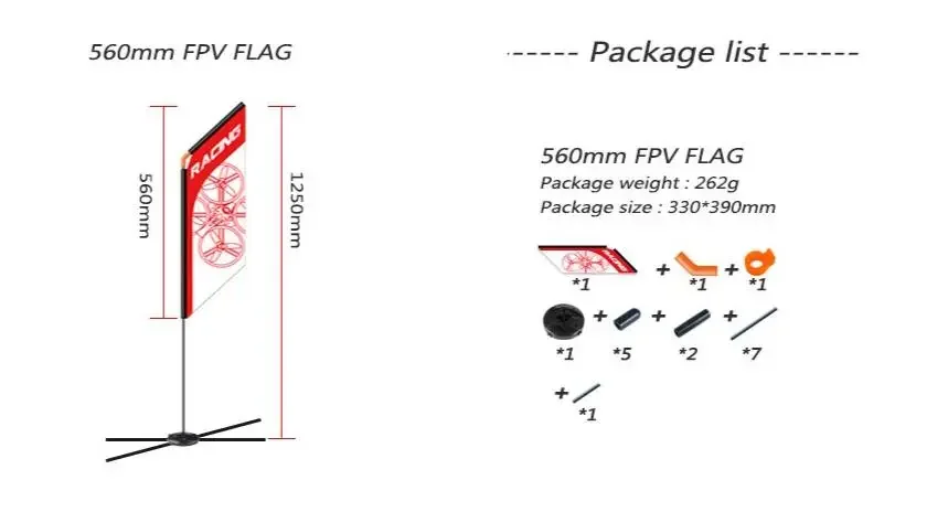 LDARC  500mm/765mm racing gate - огляд і ціна Drone Racing Flag