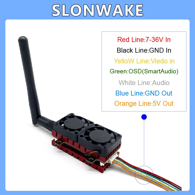 SLONWAKE 5.8G 48CH 4.2W VTX Ad - огляд і ціна Drone Racing Vtx